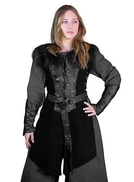 Leather jerkin for women - Raven