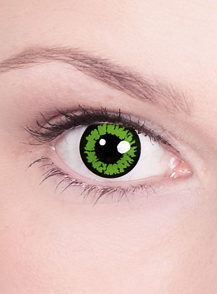 Lente a contatto iride verde con diottrie