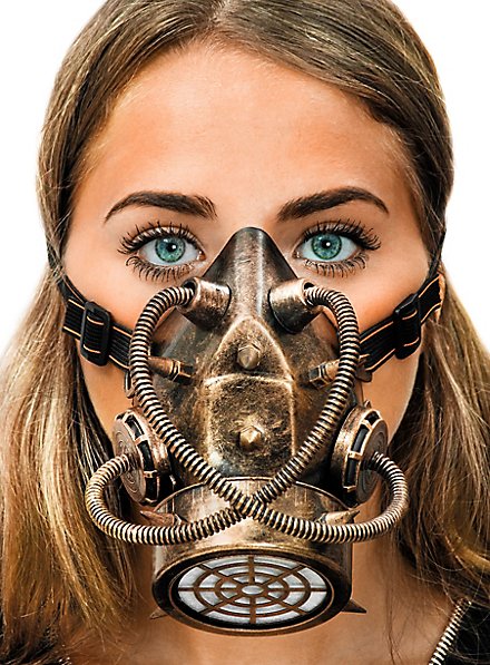 Maschera antigas steampunk bronzo