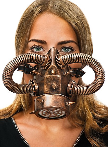Maschera antigas steampunk rame