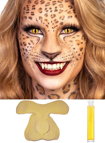 Masque de chat sauvage en latex à coller