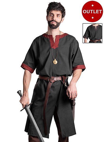 Medieval short-sleeved tunic with braid - Richard