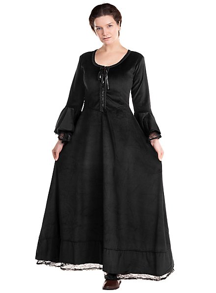 Mittelalter Samtkleid mit Spitzensaum - Juni