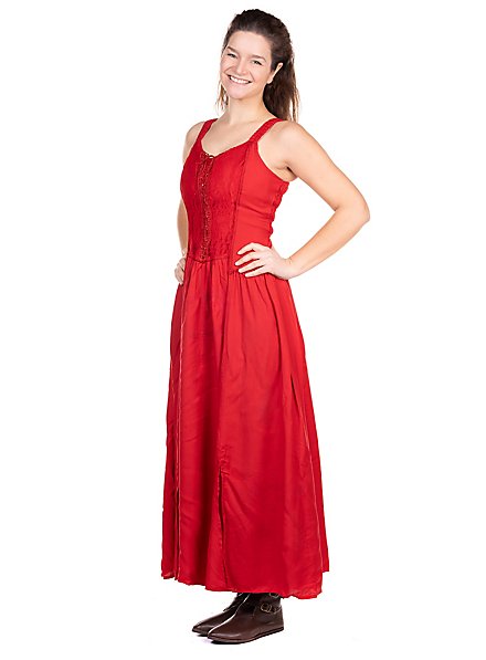 Mittelalterkleid mit Schnürung und Borte - Alania