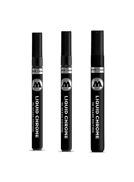 Molotow - Marker Set: 1mm, 2mm, 4mm Liquid Chrome