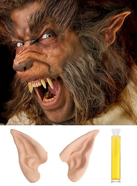 Oreilles de loup garou Application en latex