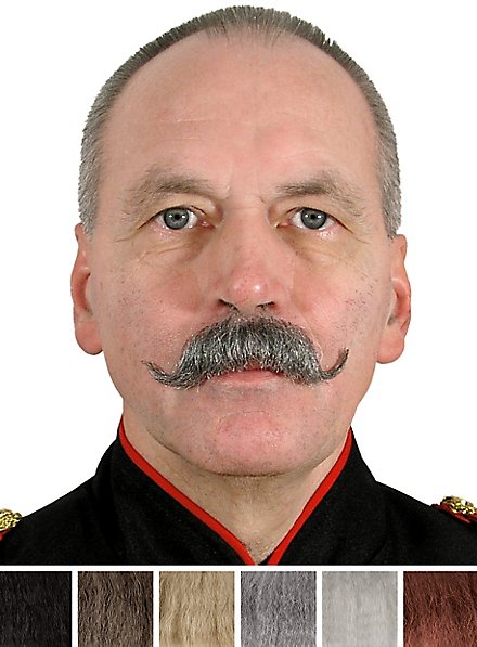 Overskæg Wilhelm Med Ægte Hår
