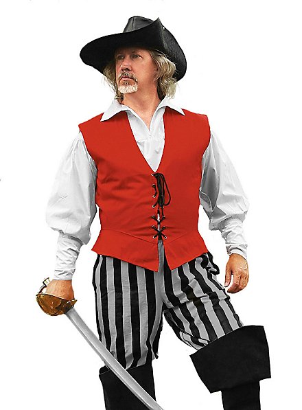 Pantaloni da pirata a righe grigio-nero