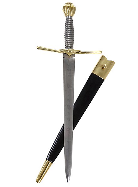 Parry dagger with brass pommel & parry with ring - B-Ware