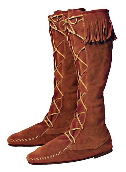 Peasant Boots brown with fringe - andracor.com