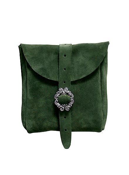 Petite sacoche de ceinture en daim vert