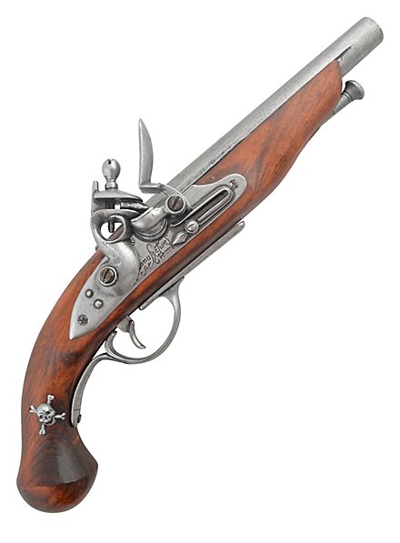 Pistola a pietra focaia per pirati - Francese (grigia)