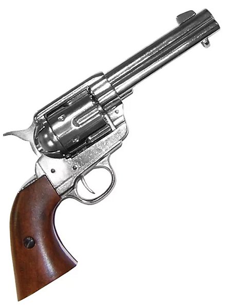Pistola Colt "Peacemaker" nichelata in decalcomania