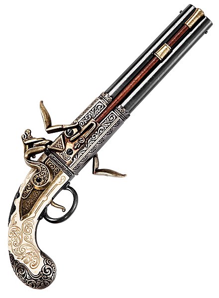 Pistolet à deux canons rotatifs Arme décorative