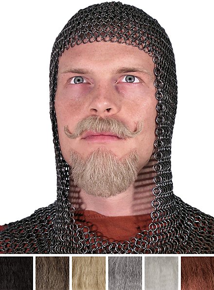 Ridderbaard Set - Professionele Baardcombinatie Met Kinbaard En Snor Met Echt Haar Aandeel