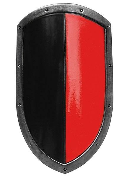 Scudo da principiante nero/rosso (60x36cm)
