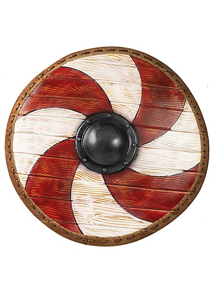 Scudo rotondo - Rosso/Bianco (70 cm)