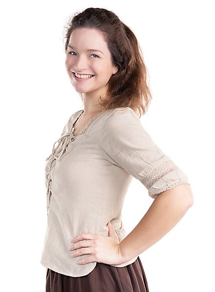 Short sleeve medieval blouse - Valeria