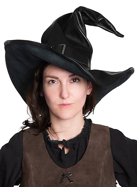 Sombrero de Bruja de Cuero - Wicca