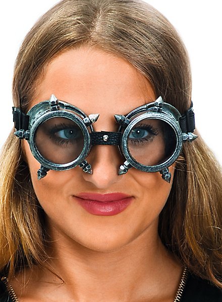 Steampunk Brille silber