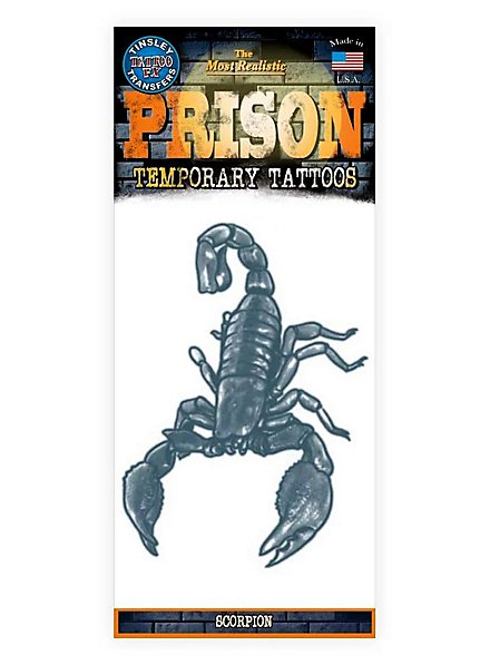 Tatouage adhésif scorpion prison