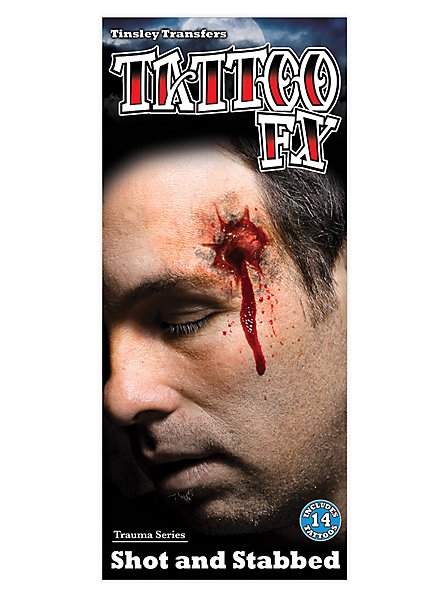 Tatuaggio adesivo del foro della pallottola