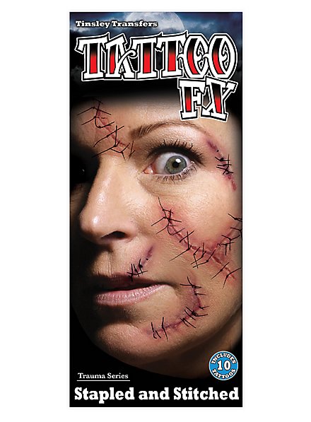 Tatuaggio adesivo di cuciture ruvide