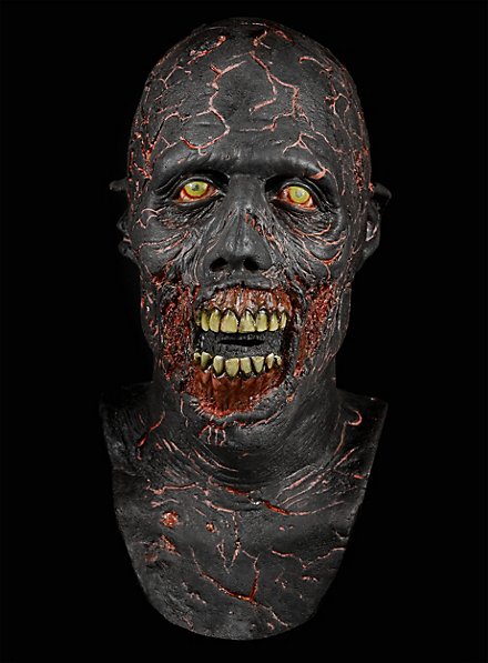 The Walking Dead masque de zombie carbonisé en latex