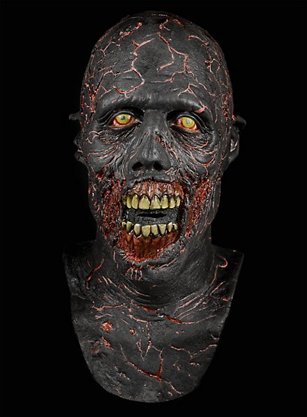 The Walking Dead Verkohlter Zombie Maske aus Latex