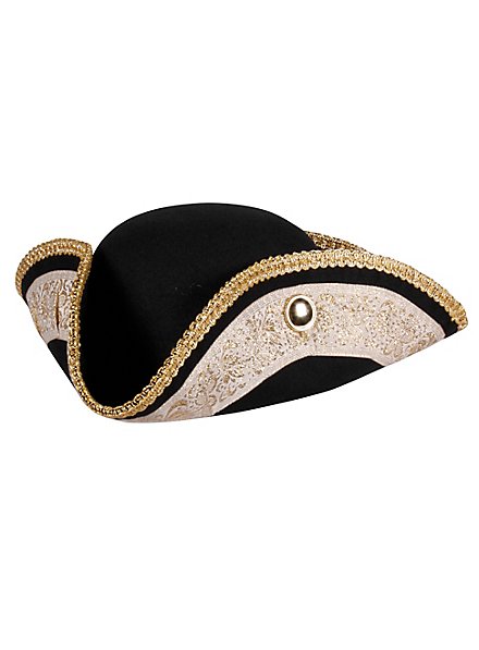 Tricorn hat with golden border