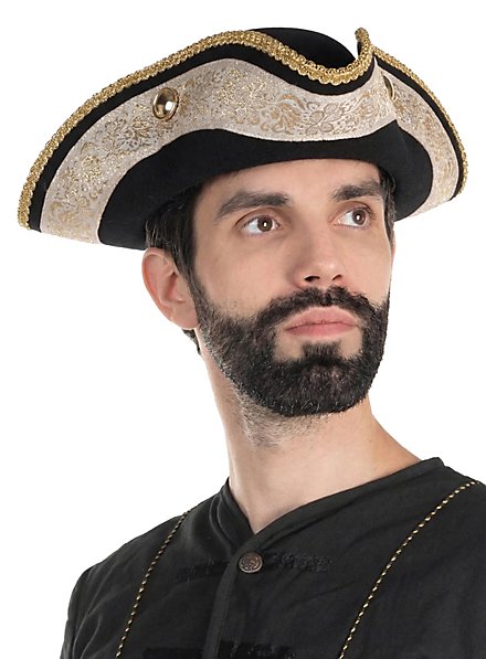 Tricorn hat with golden border