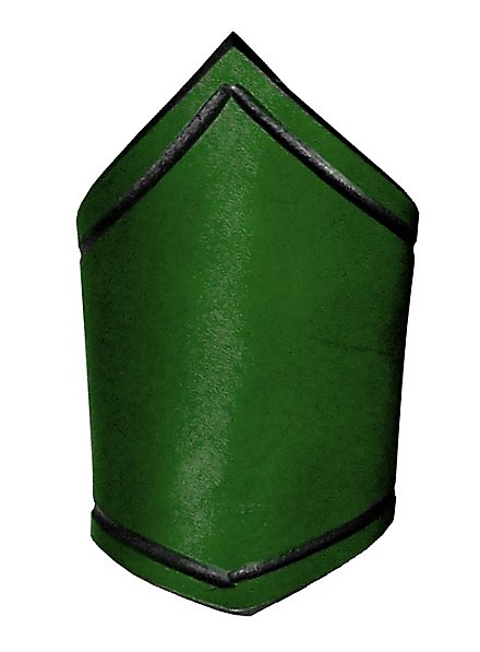 Unterarmreif aus Leder grün 