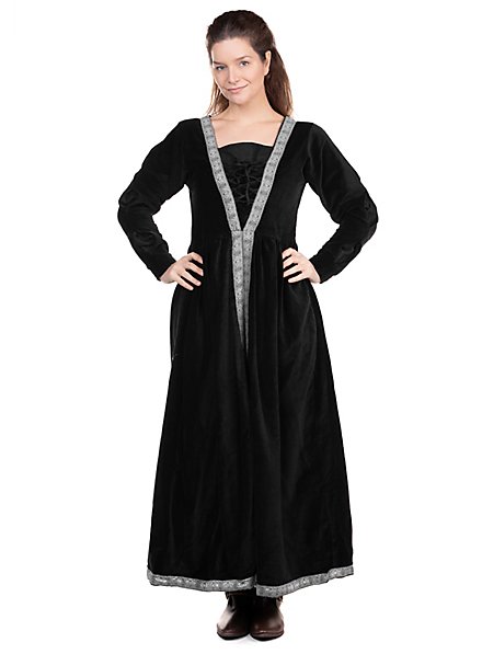 Vestido Medieval de Terciopelo con Cenefa - Ophelia