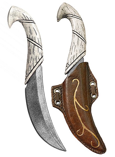 Wurfmesser mit Scheide - Elfisch, schwarz Polsterwaffe