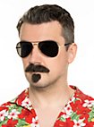 Bartset Zappa mit Schnurrbart und Kinnbart