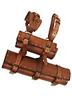 Belt Hanger with 2 Scabbards brown 