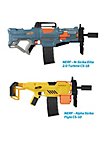 Blasterparts - SMG-Kit 2: Pistola con silenziatore, nero