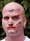 Blessures faciales désagréables - Blessures en latex à coller