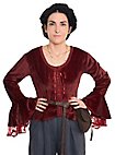 Blouse médiévale en velours avec garniture - Erina