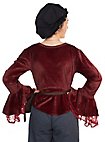 Blouse médiévale en velours avec garniture - Erina