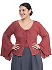 Blouse médiévale manches trompettes - Carmen