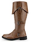 Botas De Pirata Deluxe Para Hombres Marrones