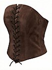 Bustier aus Veloursleder schwarz 