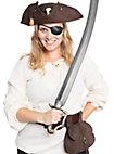 Cache-œil de pirate en cuir véritable