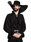 Camisa Con Volantes - Renacimiento, Negro