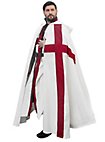 Cape médiévale avec capuche et croix - Templier