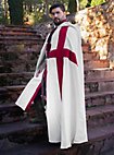 Cape médiévale avec capuche et croix - Templier