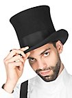 Cappello a cilindro nero