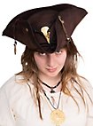 Cappello da pirata Tricorno in feltro di lana - Henry