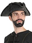 Cappello tricorno in pelle nero